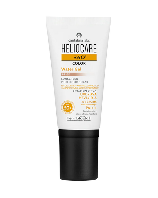 HELIOCARE 360º Water Gel Beige SPF 50+ | Intensively moisturizing sun protection cream with tint (BEIGE), 50ml
