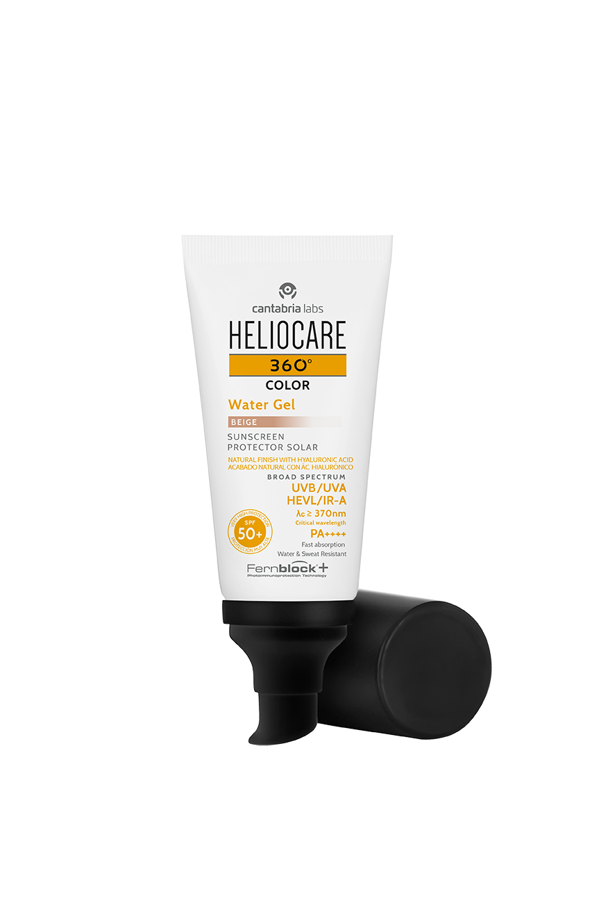HELIOCARE 360º Water Gel Beige SPF 50+ | Intensively moisturizing sun protection cream with tint (BEIGE), 50ml