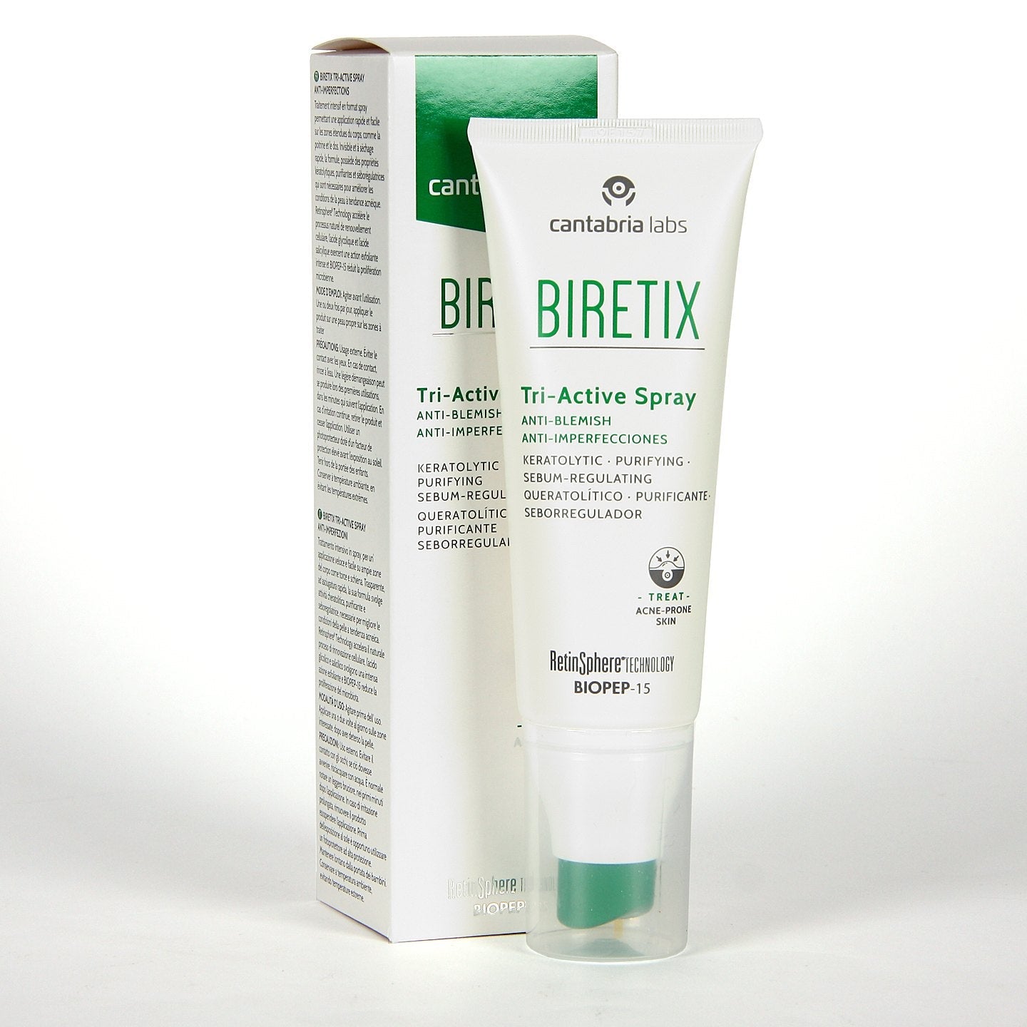 BIRETIX Tri-Active Spray | Body spray for rash relief, 100ml