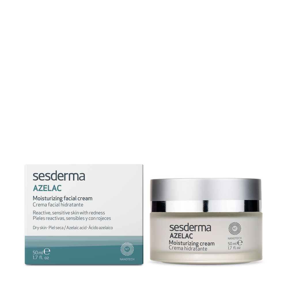 SESDERMA Azelac Moisturizing Cream | Mitrinošs krēms ādai ar apsārtumu, 50ml