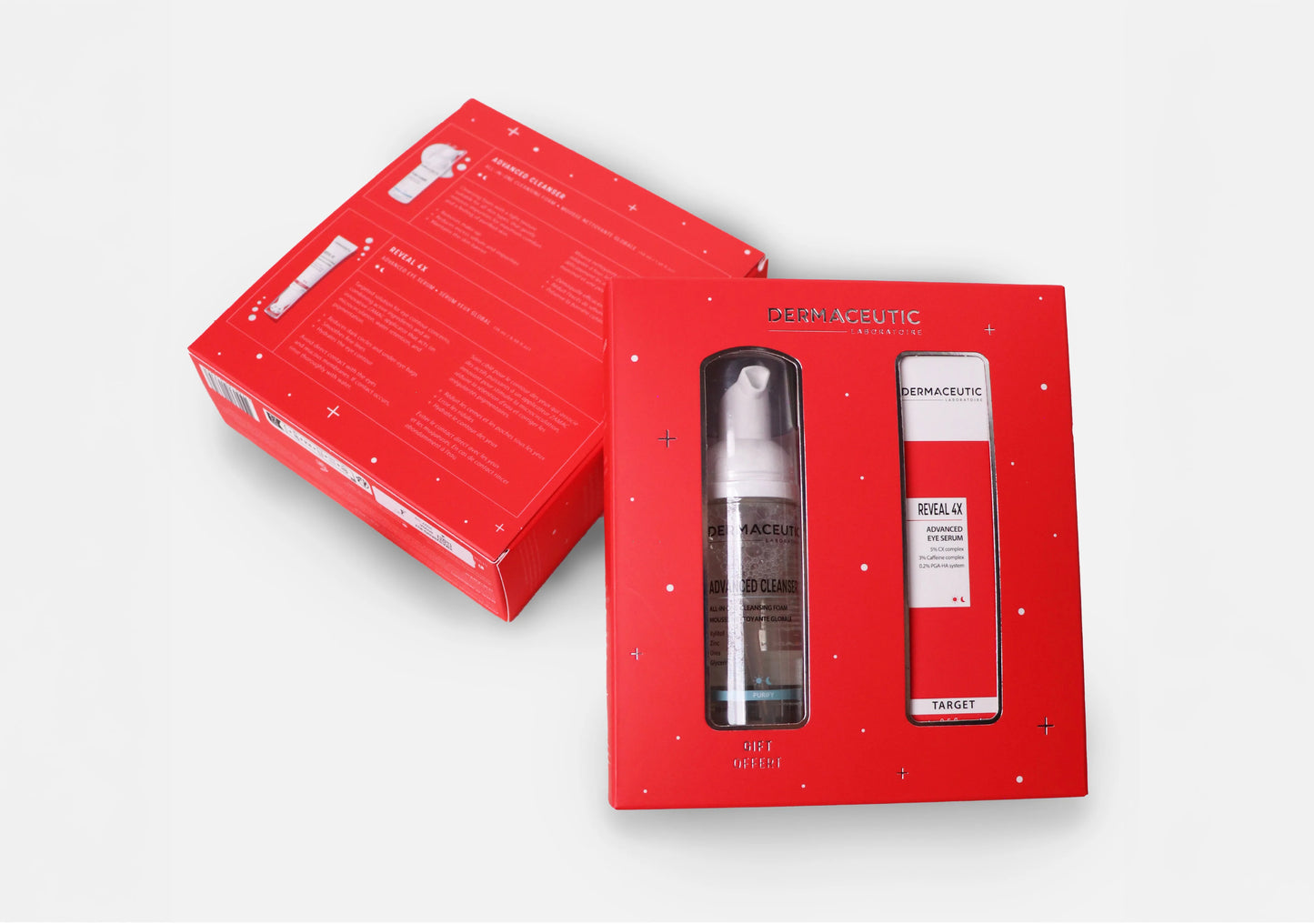 DERMACEUTIC Christmas Kit | Komplekts - Reveal 4X acu serums un Advanced Cleanser sejas putas