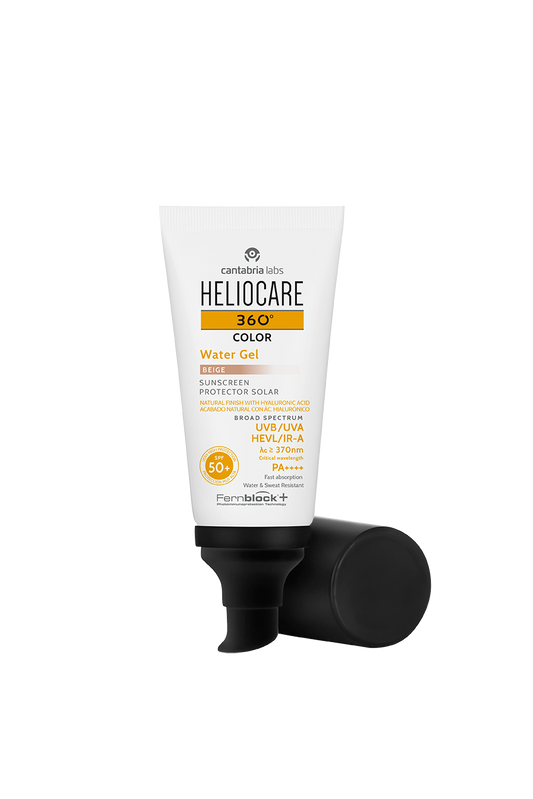 HELIOCARE 360º Water Gel Beige SPF 50+ | Intensively moisturizing sun protection cream with tint (BEIGE), 50ml