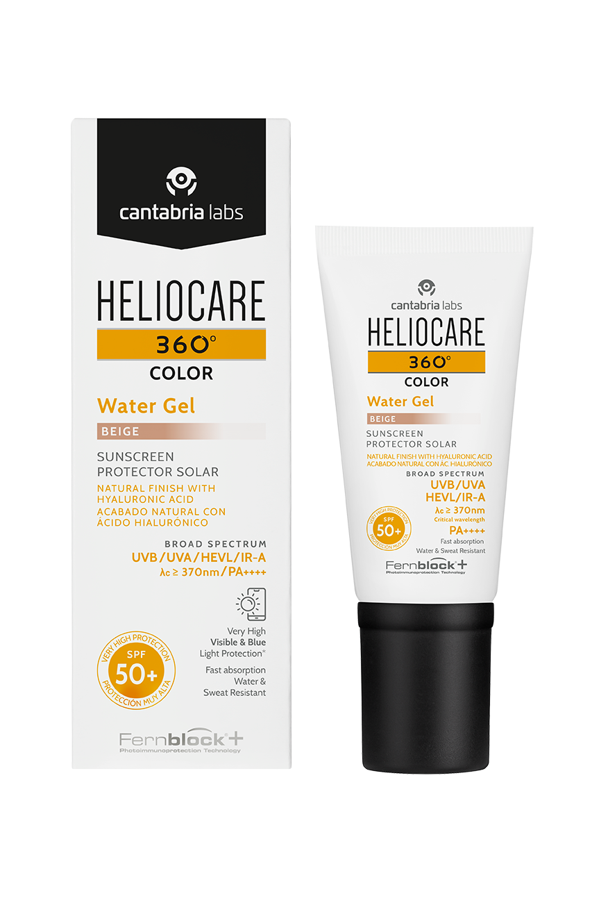 HELIOCARE 360º Water Gel Beige SPF 50+ | Intensively moisturizing sun protection cream with tint (BEIGE), 50ml
