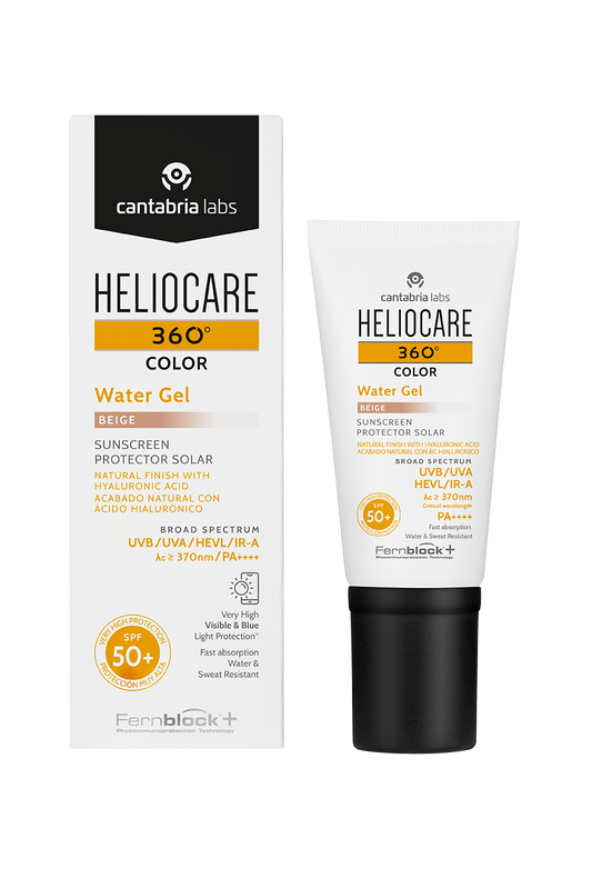 HELIOCARE 360º Water Gel Beige SPF 50+ | Intensively moisturizing sun protection cream with tint (BEIGE), 50ml