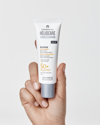 Heliocare 360º Acnimat SPF50+ | Saules aizsargkrēms taukainai, akne skartai ādai, 50ml