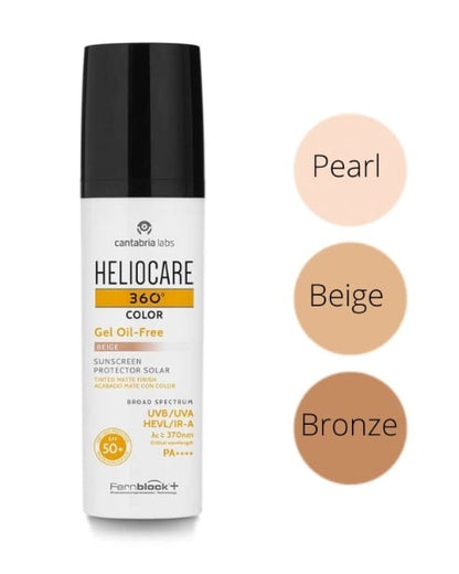 Heliocare 360º Color Gel Oil-Free SPF 50+ (beige) I Saules aizsargājošs gels ar toni, 50ml
