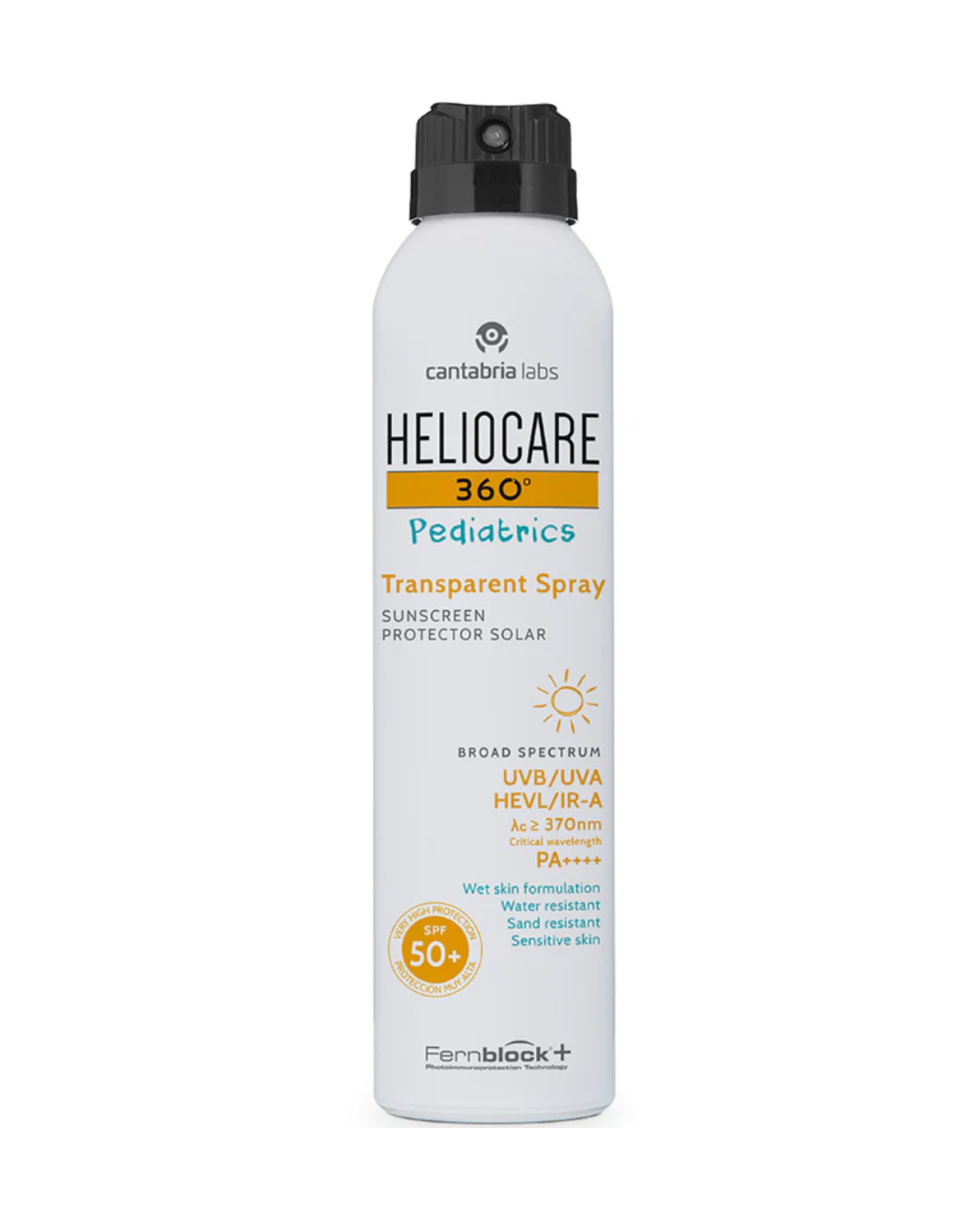 HELIOCARE 360º Pediatrics läbipaistev päikesekaitsesprei SPF 50+ | Läbipaistev päikesekaitsesprei lastele, 200ml