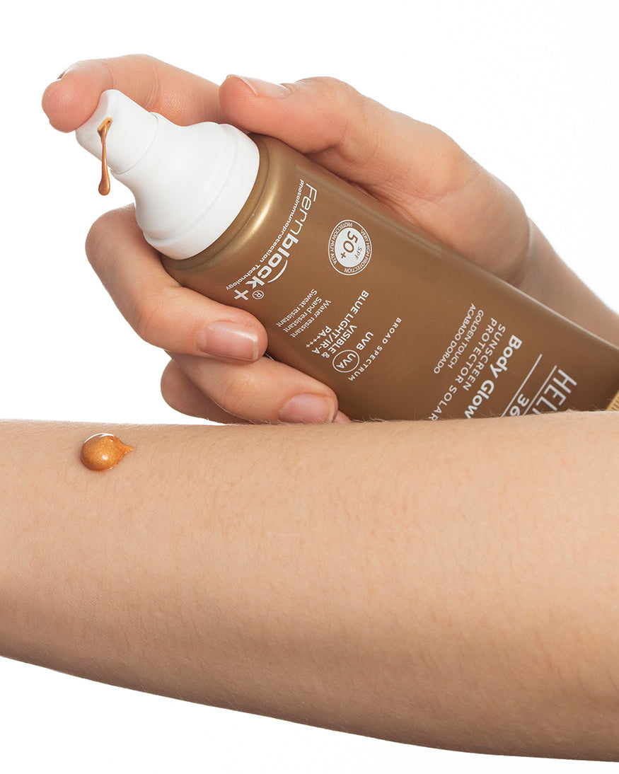 Heliocare 360° Body Glow SPF 50+ I Saules aizsarglīdzeklis ķermenim ar zeltainu spīdumu, 100ml