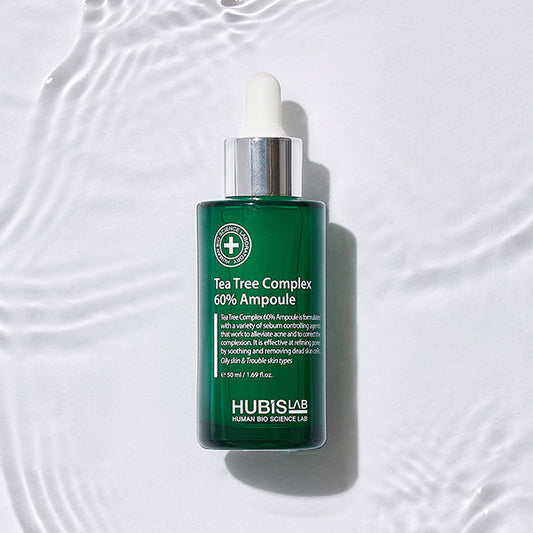 Hubislab Tea Tree Complex 60% Ampoule | Serums ar tējas koka kompleksu 60% taukainai ādai, 50ml