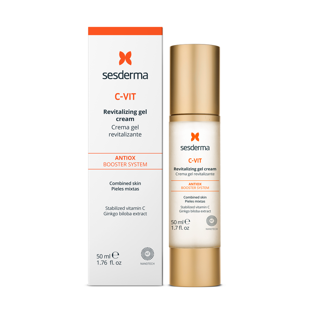 SESDERMA C-VIT Revitalizing Gel Cream | Krēms ar C vitamīnu taukainai, kombinētai ādai, 50ml