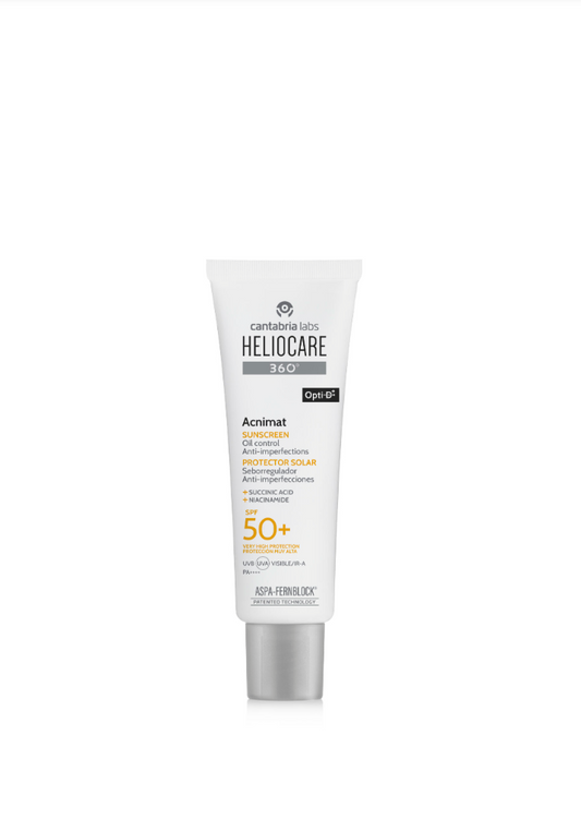 HELIOCARE 360º Acnimat SPF50+ | Saules aizsargkrēms taukainai, akne skartai ādai, 50ml