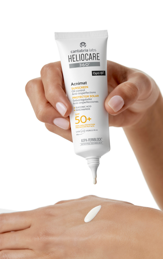 HELIOCARE 360º Acnimat SPF50+ | Saules aizsargkrēms taukainai, akne skartai ādai, 50ml