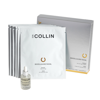 G.M. COLLIN Biocellulose Facial Mask | Maska ar serumu, 5gab + 7ml