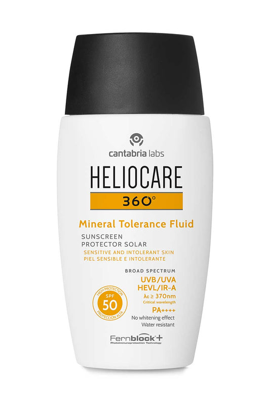 HELIOCARE 360º Mineral Tolerance Fluid SPF 50 | Sun protection mineral fluid for sensitive skin, 50ml
