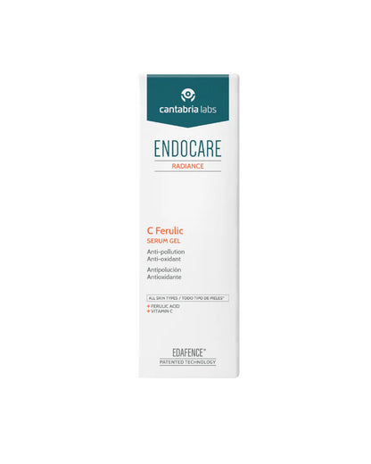 Endocare Radiance C Ferulic Serum Gel | Antioksidantu serums ar vitamīnu C un ferulīnskābi, 30ml