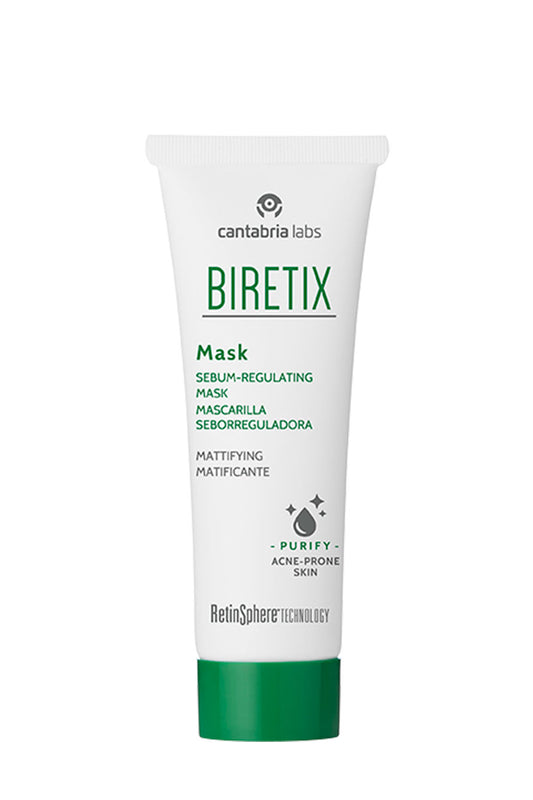 BIRETIX Mask | Sebum-regulating clay mask for oily, problematic skin, 25ml